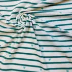 Heart online, grön - Trikåtyg