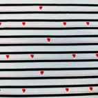 Heart online, röd - Trikåtyg