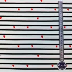 Heart online, röd - Trikåtyg