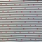 Heart online, röd - Trikåtyg