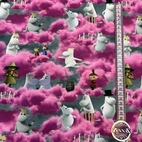 Pink Cloud, grey - Moomin By ZannaZ