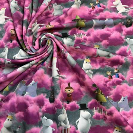 Pink Cloud, grey - Moomin By ZannaZ