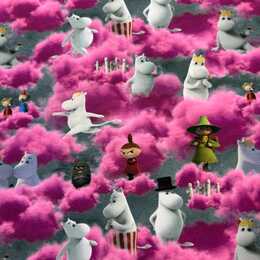 Pink Cloud, grey - Moomin By ZannaZ