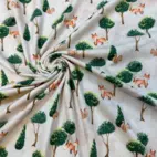 Fox in wood - Trikåtyg