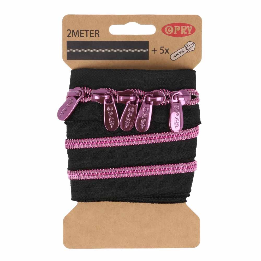 2 meter Dragkedja - Pink