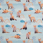 Fox, blue - Trikåtyg