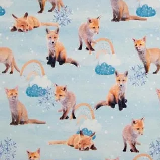 Fox, blue - Trikåtyg