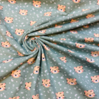 Tiger, pale green - Trikåtyg