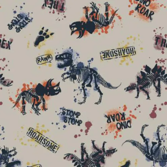 dino skeletons - Trikåtyg