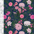Mormors höst, blue,pink - Trikåtyg