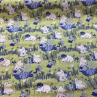 Garden Life in MomminVally, green/lilac - Moomin By ZannaZ