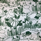 Garden Life in MomminVally, green/white - Moomin By ZannaZ