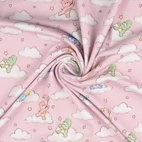 Care Bears, pink - Trikåtyg