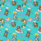 Paw Patrol, aqua - Trikåtyg