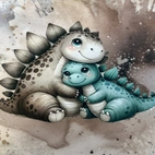 Mother dino love, sand - Zelected By ZannaZ