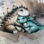 Mother dino love, green - Zelected By ZannaZ