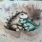 Mother dino love, green - Zelected By ZannaZ