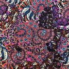 Paisley, cerise - Viscose jersey