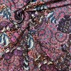 Paisley, cerise - Viscose jersey