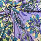Flowers Dusty Lilac - Viscose jersey