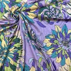 Flowers Dusty Lilac - Viscose jersey