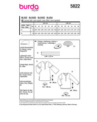 Burda 5822 - Blus Tunika - Dam