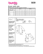 Burda 5839 - Blus - Dam