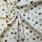 Sparkling hearts - Trikåtyg