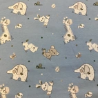 Patchwork animal, light blue - Jersey fabric