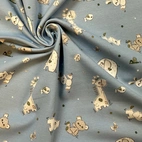 Patchwork animal, light blue - Jersey fabric