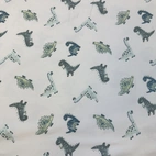 Tecknade Dinos - Trikåtyg