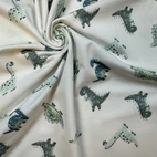 Tecknade Dinos - Trikåtyg