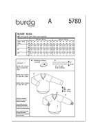 Burda 5780 Misses' Blus