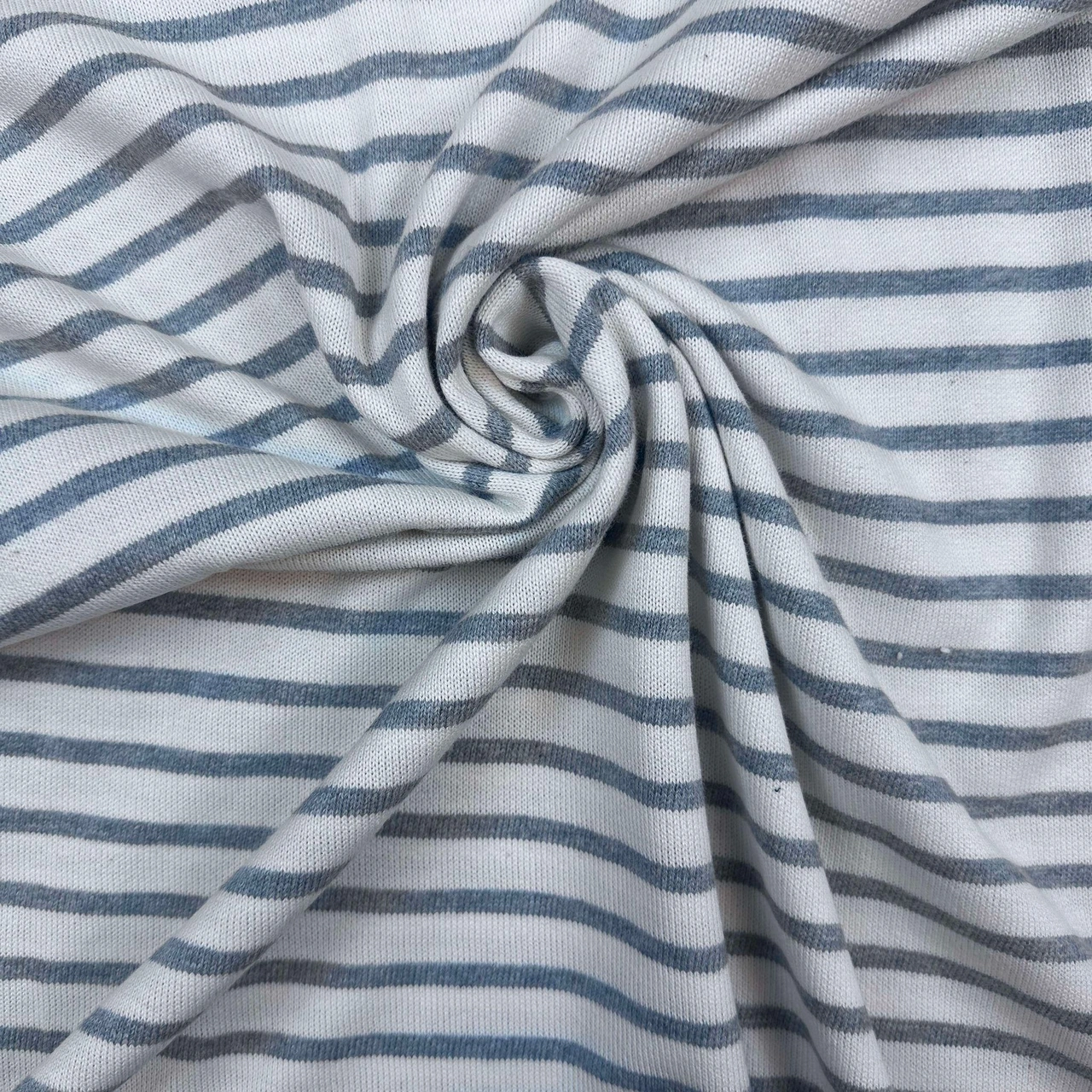 Ribbed knit - White/Grey slim