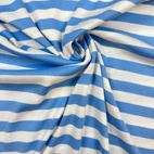 Ribbed knit - Light blue/ White