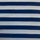 Ribbstickat - Mörk blå/Vit