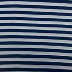 Ribbstickat - Mörk blå/Vit