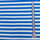 Ribbed knit - blue/ White