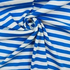 Ribbed knit - blue/ White