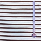 Ribbstickat - Vit/Brun