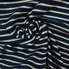 Ribbstickat - Navy/Guld glitter