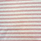 Ribbstickat - Beige/röd Smal