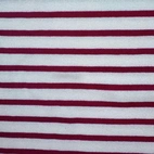 Ribbstickat - Off white/röd