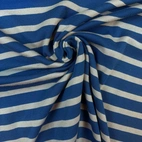 Ribbstickat - Blå/Grå