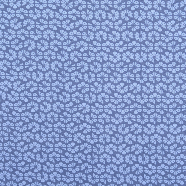 flower blue - Knit fabric