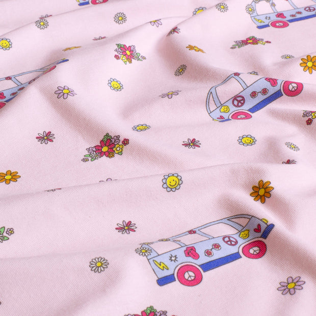 Folkbuss, rosa - Trikåtyg
