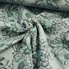 Flower, green - Muslin