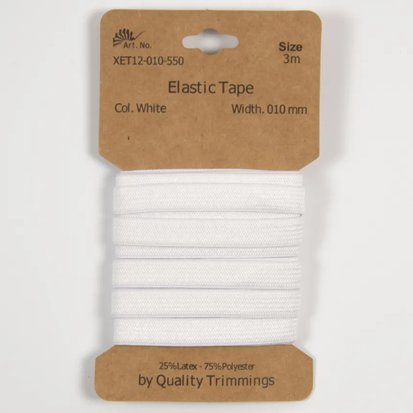White 10mm - Resår, 3m