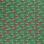 Fire trucks, green - Jersey fabric