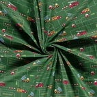 Cars, green - Jersey fabric